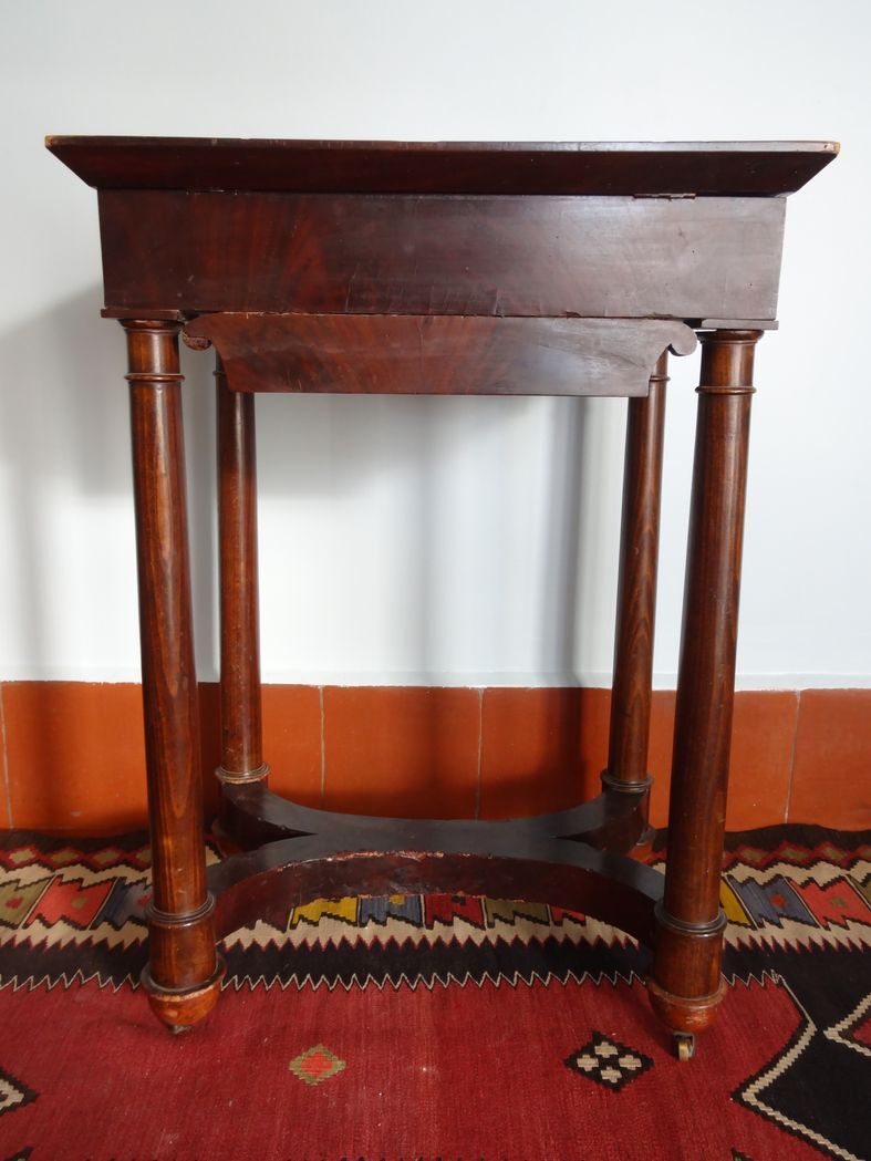 Mahogany Empire and mahogany veneer dressing table