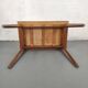 Vintage bistro table rectangular compass feet