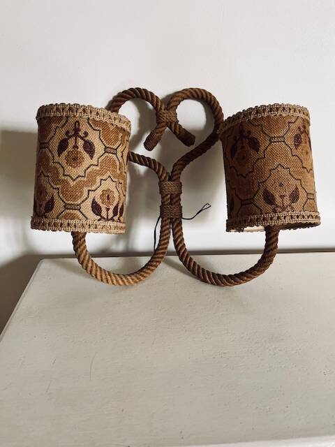 Large rope wall lamp