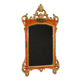 Miroir toscan laqué et doré du XXe siècle