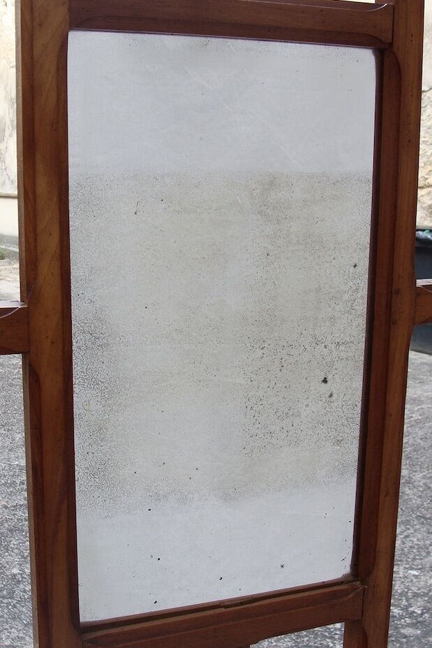 Vintage wooden wall dressing room