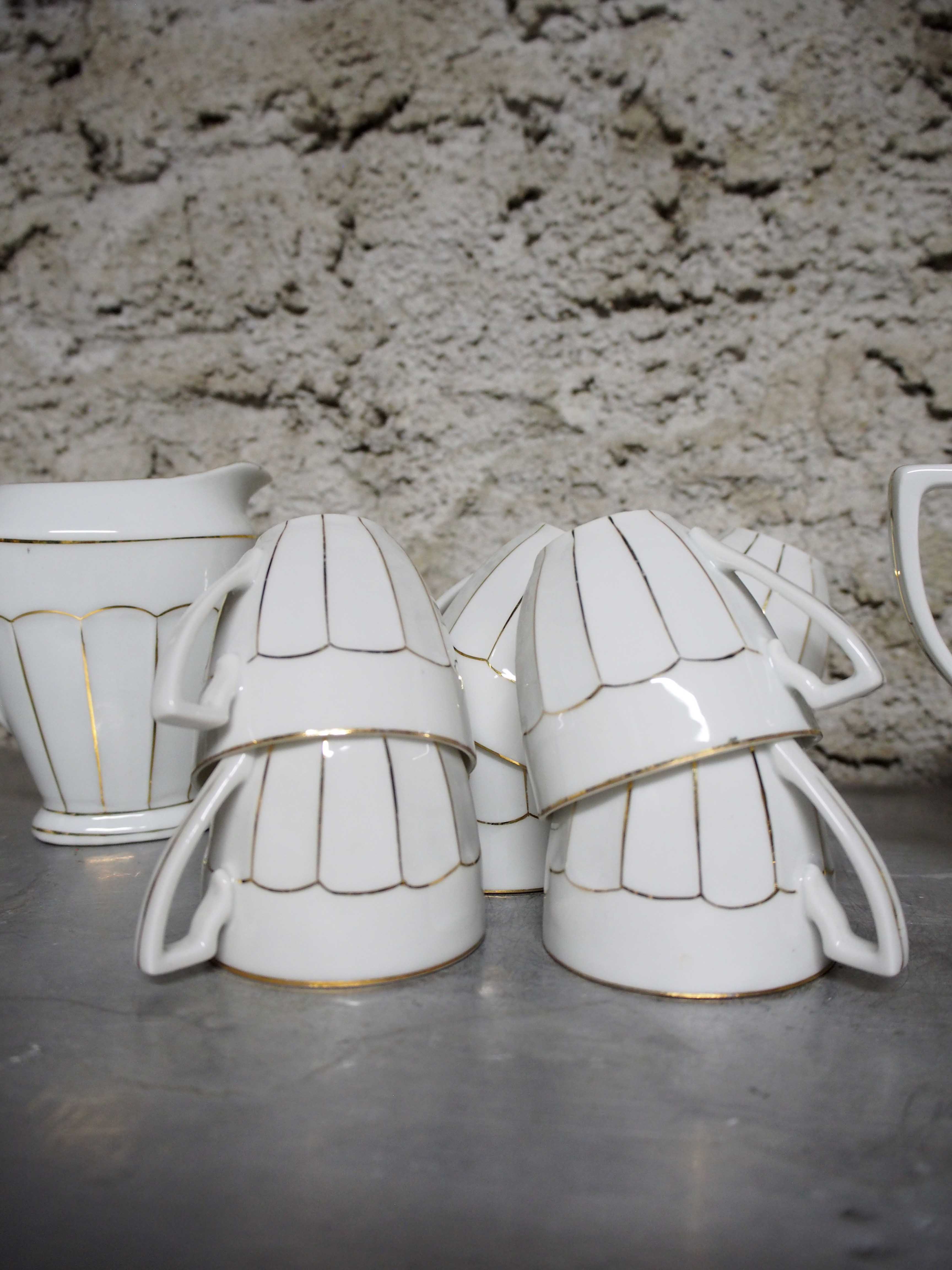 Fine Art Deco porcelain coffee set Victoria China