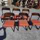 6 Baumann sled chairs in rosewood from the 1960s.