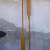 Pair of wooden boat oars