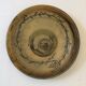 Green ceramic plate signed vintage