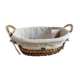 Corbeille en osier tissus lin