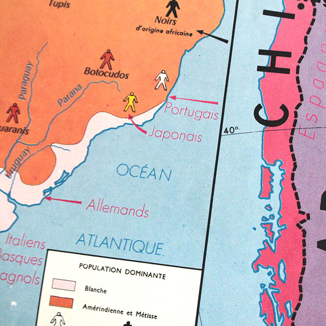 School map - Political South America and USSR