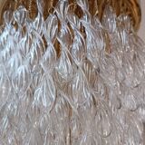 Cascading chandelier with wavy Murano crystals, 1970s