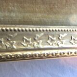 Empire square frame, in gilded bronze, Louis XVI knots, photo medallion