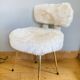 Chaise en fausse fourrure, Pelfram par Peltex S.S production, France années 1960-70