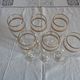 Set of 6 flutes with champagne crystal baccarat filet gold hand engraving
