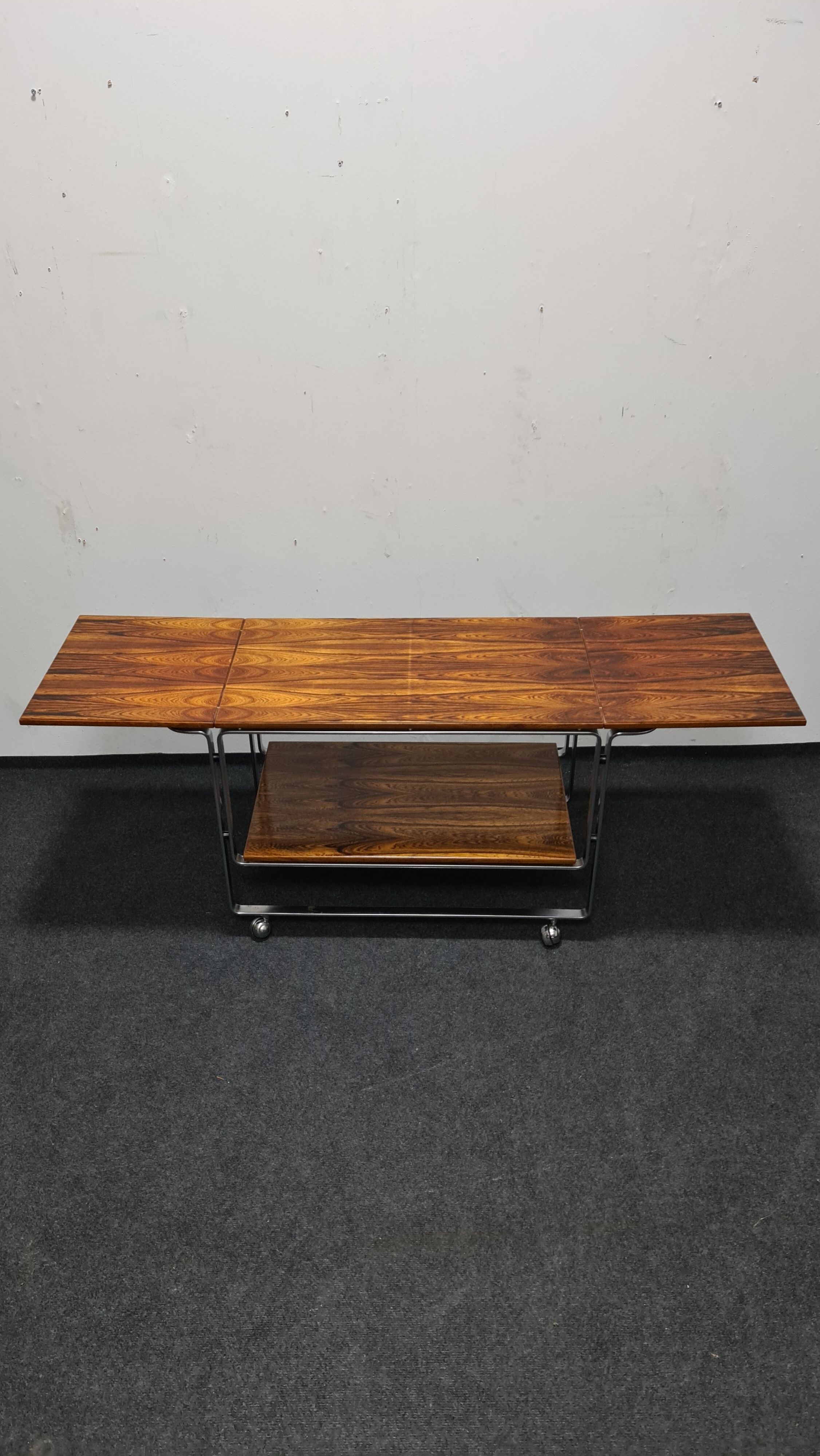 Vintage rosewood side table trolley