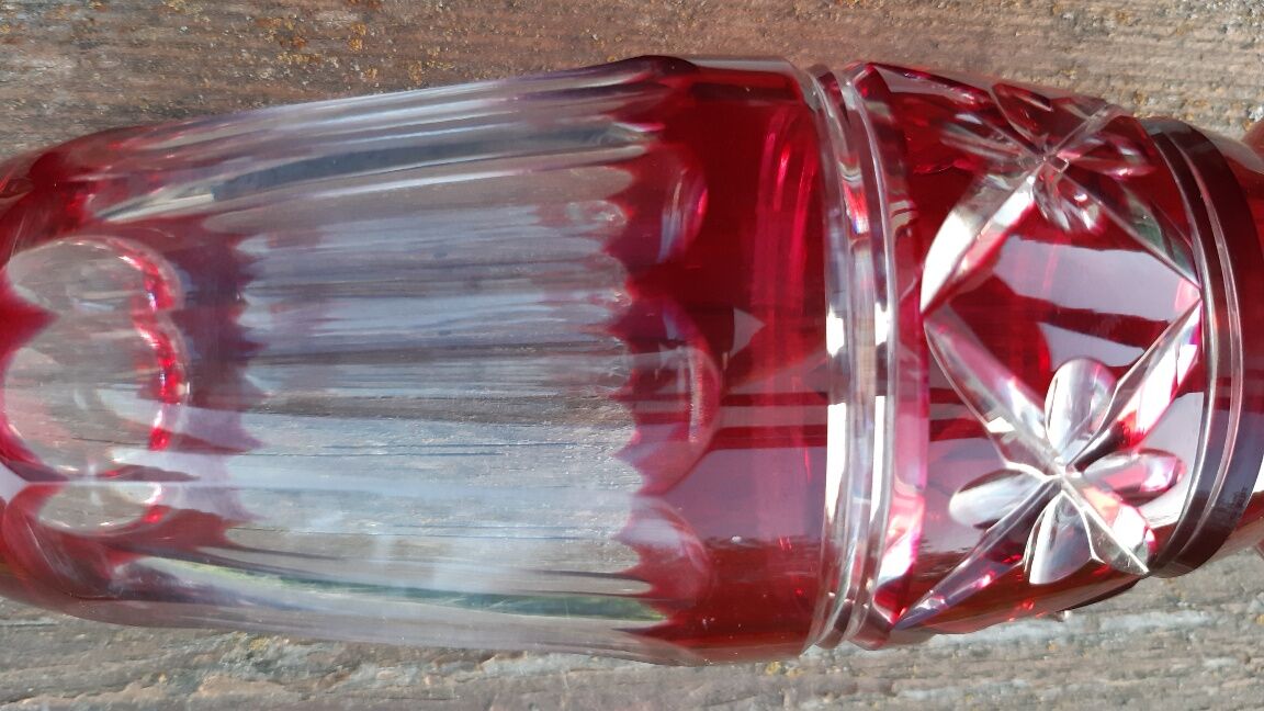 Bohemian crystal vase