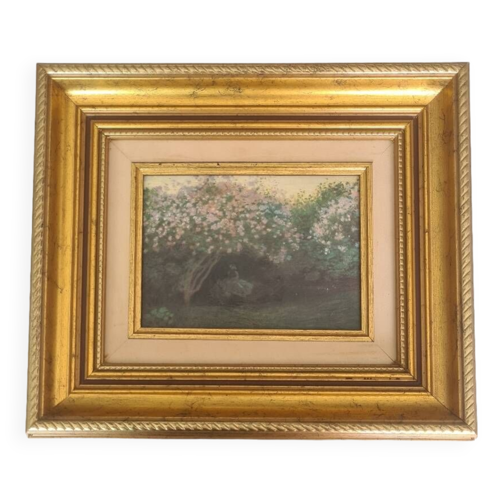 Oil painting on canvas "Lilac, gray weather" Claude Monet