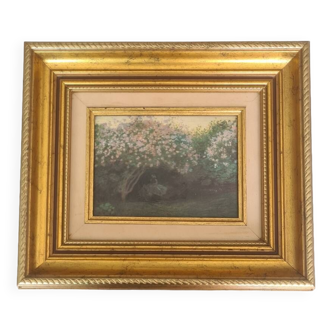 Oil painting on canvas "Lilac, gray weather" Claude Monet
