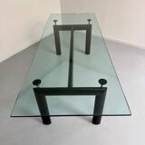 Le Corbusier Cassina LC6 vintage glass dining table