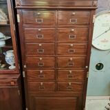 Mahogany notary cabinet with flaps