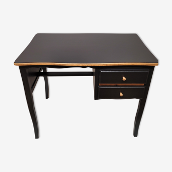 Dressing table satin black and wood