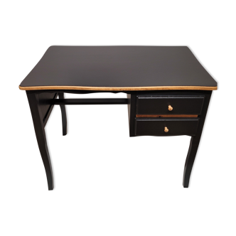 Dressing table satin black and wood