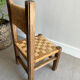 Vintage children's chair wood and rope by Audoux and Minet