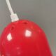 Red vintage hanging lamp made from ABC plastic. Denmark 1980s