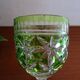 6 glasses of Bohemian crystal wine colored feet stars