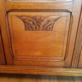 3-door Art Deco Parisian wardrobe and bevelled mirror