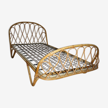 Rattan bed from the 1960