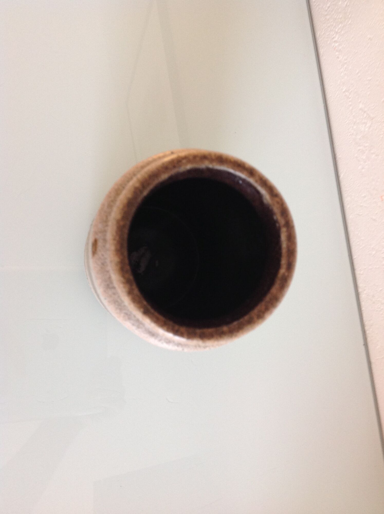 Beige tube vase in cermal by Sheurich Keramik 60/70