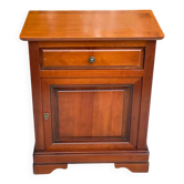 Table de chevet bout de canapé bois style Louis-Philippe en merisier 1980