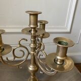 Pair of old brass candlesticks