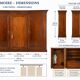 Armoire de style Louis-Philippe en bois de cerisier massif