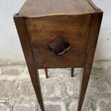 19th century solid walnut bedside table