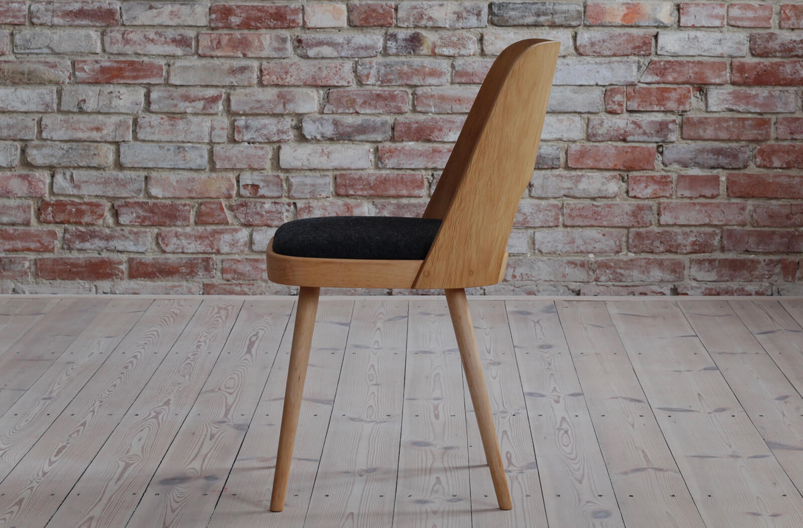 Set of 8 dining chairs by oswald haerdtl, reupholstered, midcentury