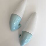 Set of 2 Porcelain Stig Carlsson Ifö Wall Lamps Made in Sweden