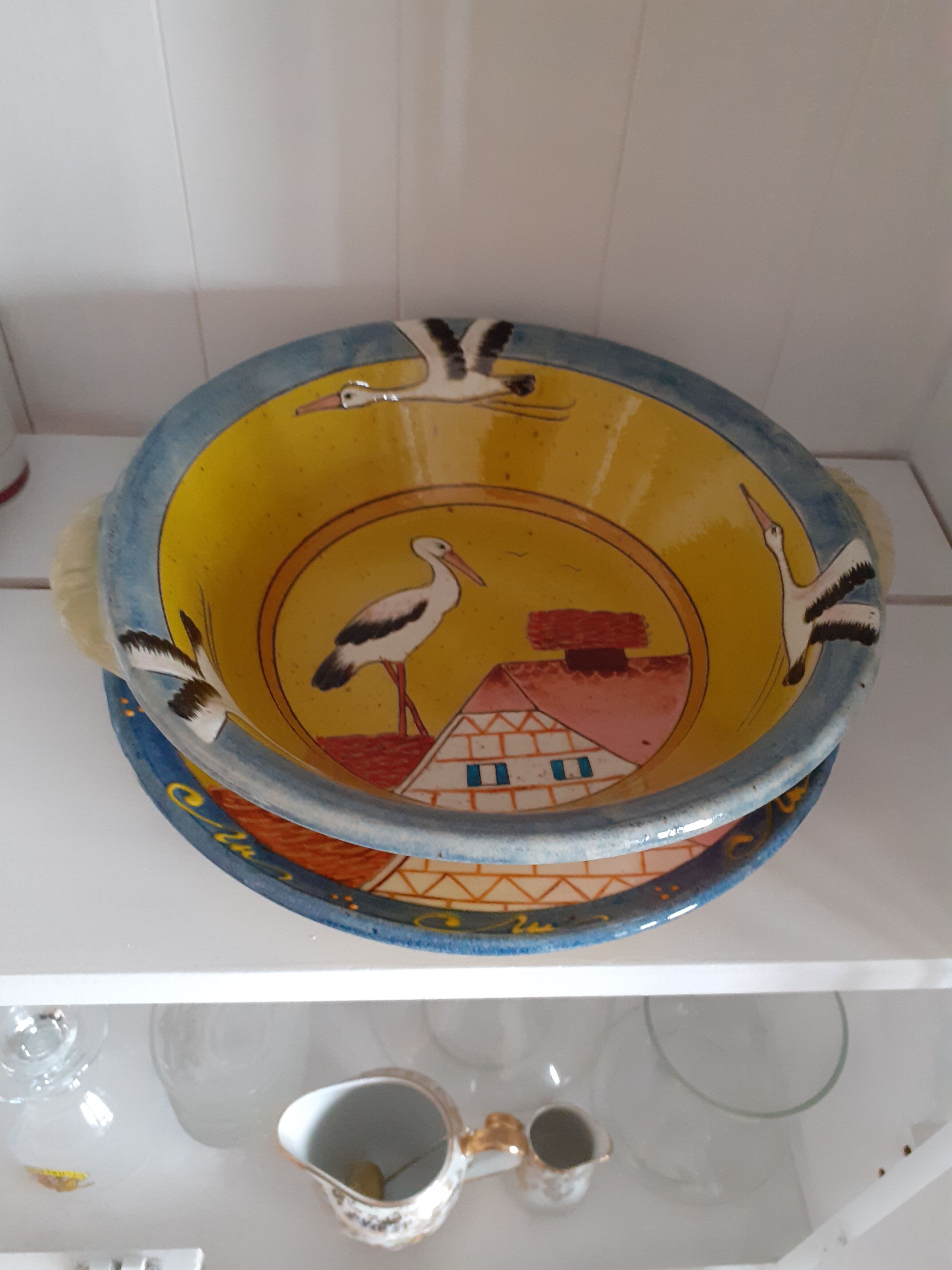 Vintage Alsatian pottery bowl