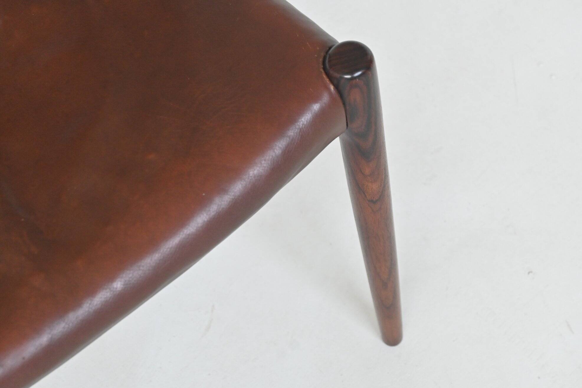 Niels Otto Moller model 80 dining chairs in rosewood Denmark 1960