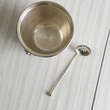 Silver metal ice bucket