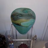 Vase en verre cristallise