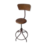 Adjustable workshop chair, steel wood 60s