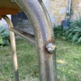 Blue formica table with extensions
