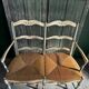 Antique hand-painted Provençal radassier – Straw seat