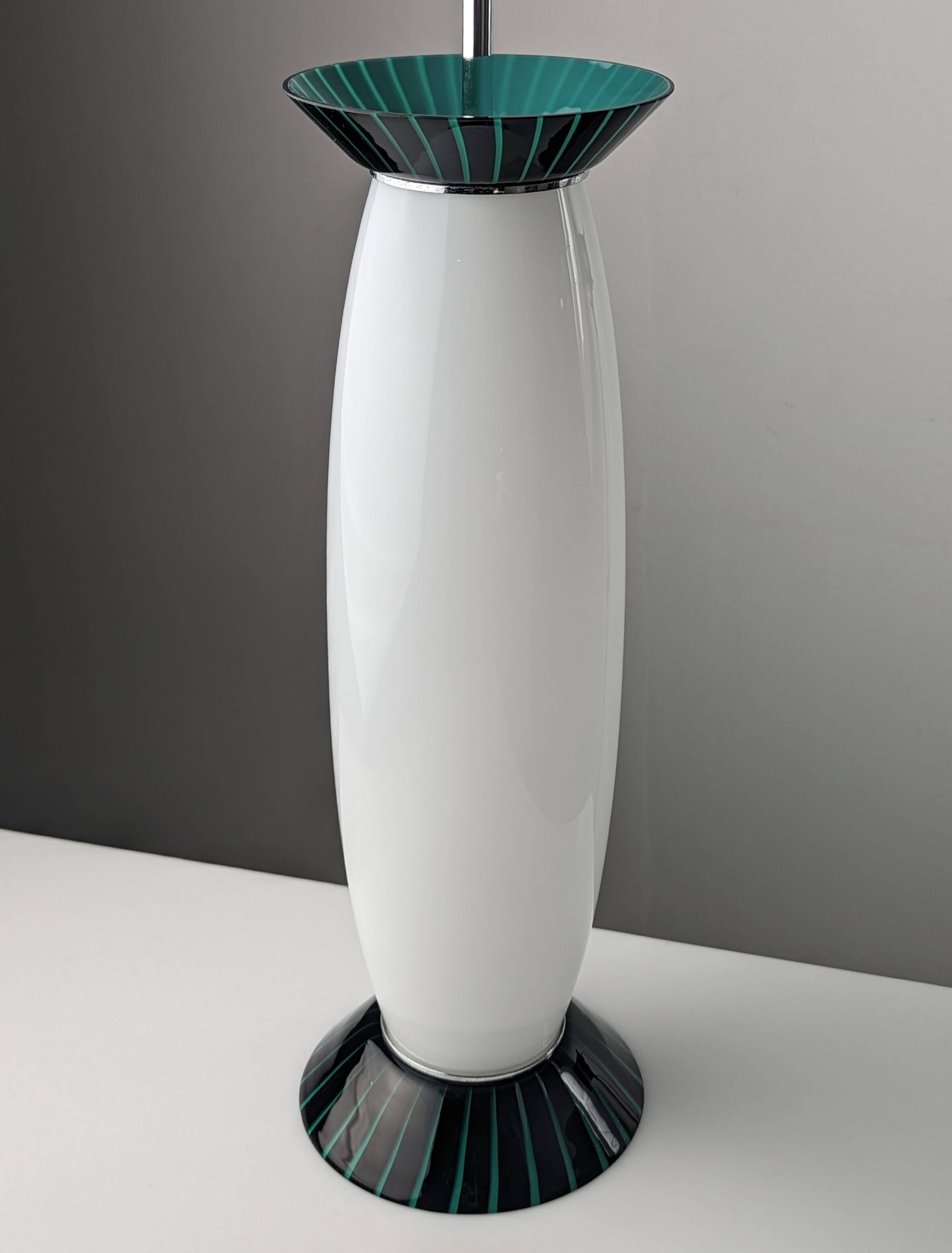 VeArt Murano Glass Large Table Lamp, Italy 1980s