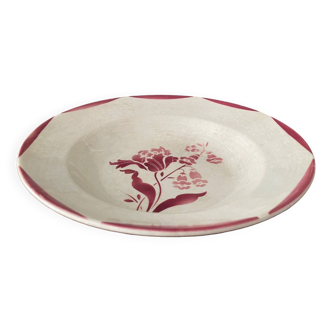 plat en porcelaine opaque de Gien -Chatel Guyon