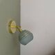 Vintage tuliepe wall light in blue and gold granite glass