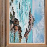Oil on canvas sea
