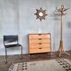 Modernist shoe cabinet 1960 in vintage ash