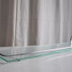 Vintage bathroom shelf chrome metal and glass