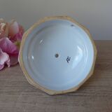 Malicorne earthenware candle holder by Emile Tessier with floral decoration