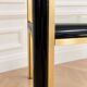 Vintage black and gold console with two glass shelves – 70s/80s